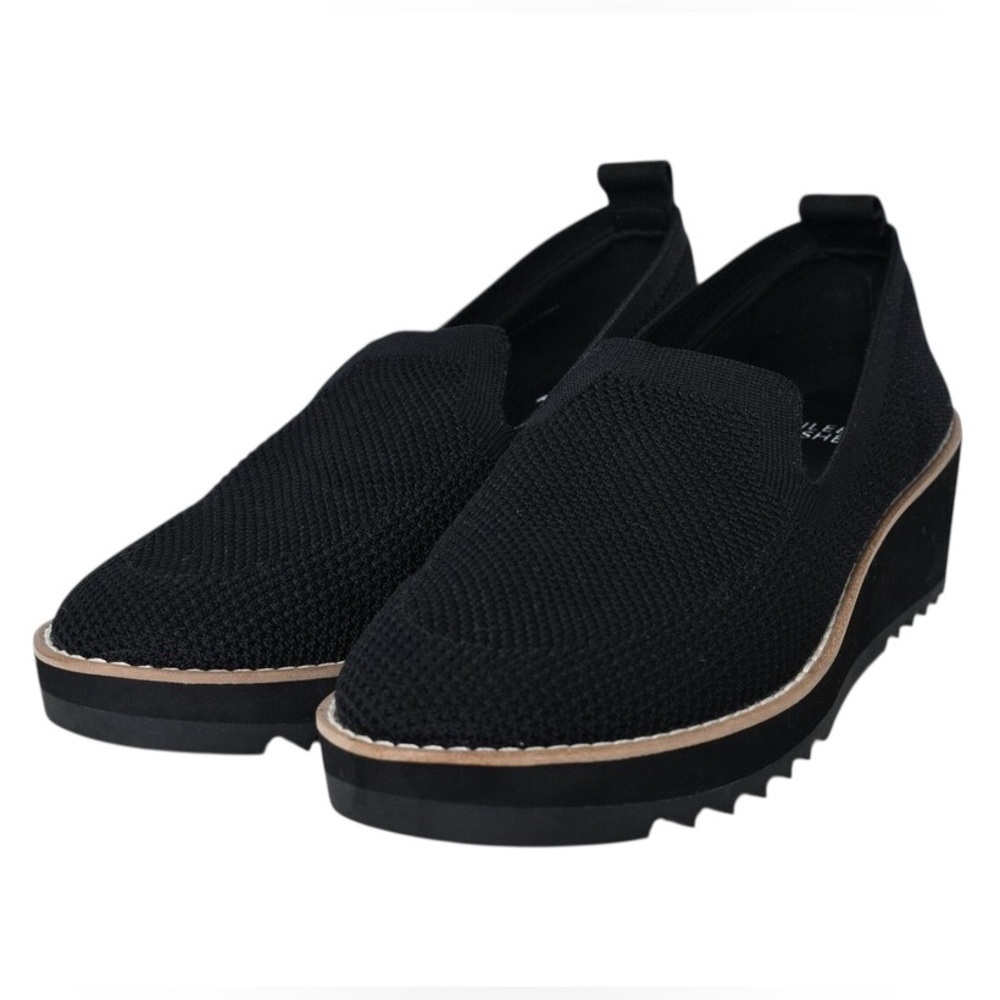 Eileen Fisher Lindy Novo Stretch Knit Black Wedge Sport Loafer - Picture 4 of 6